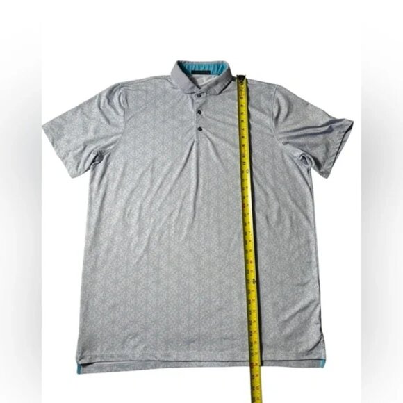 Greyson Lions Tooth Print Golf Polo Shirt Men’s size XL Performance Summer - Picture 4 of 5